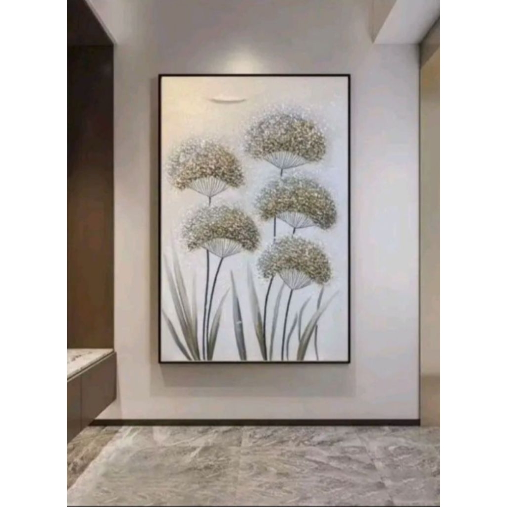 dandelion potrait,lukisan bunga dandelion