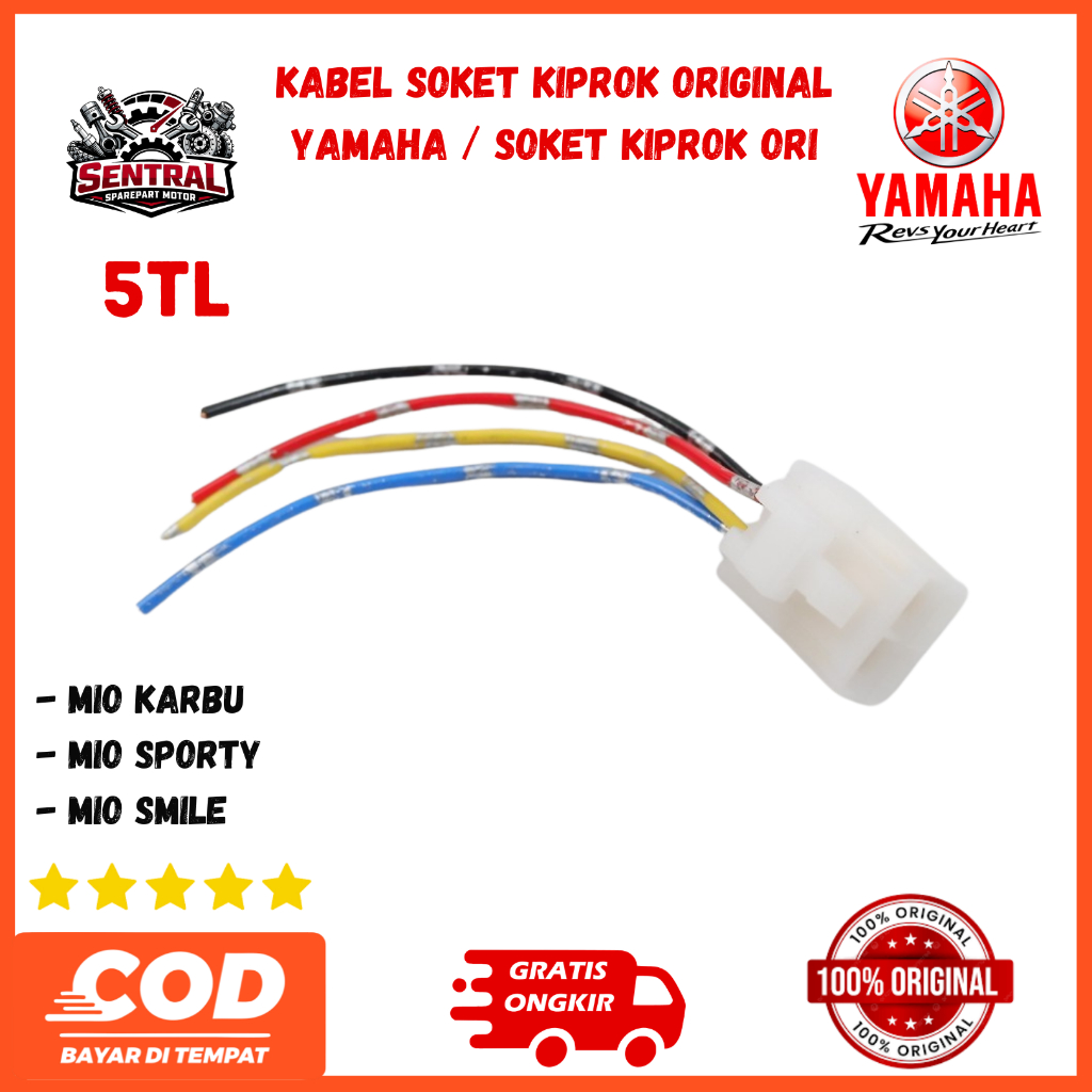 Kabel Soket Kiprok Mio Karbu Mio Sporty Mio Smile 5TL Original Yamaha Soket Kiprok Ori