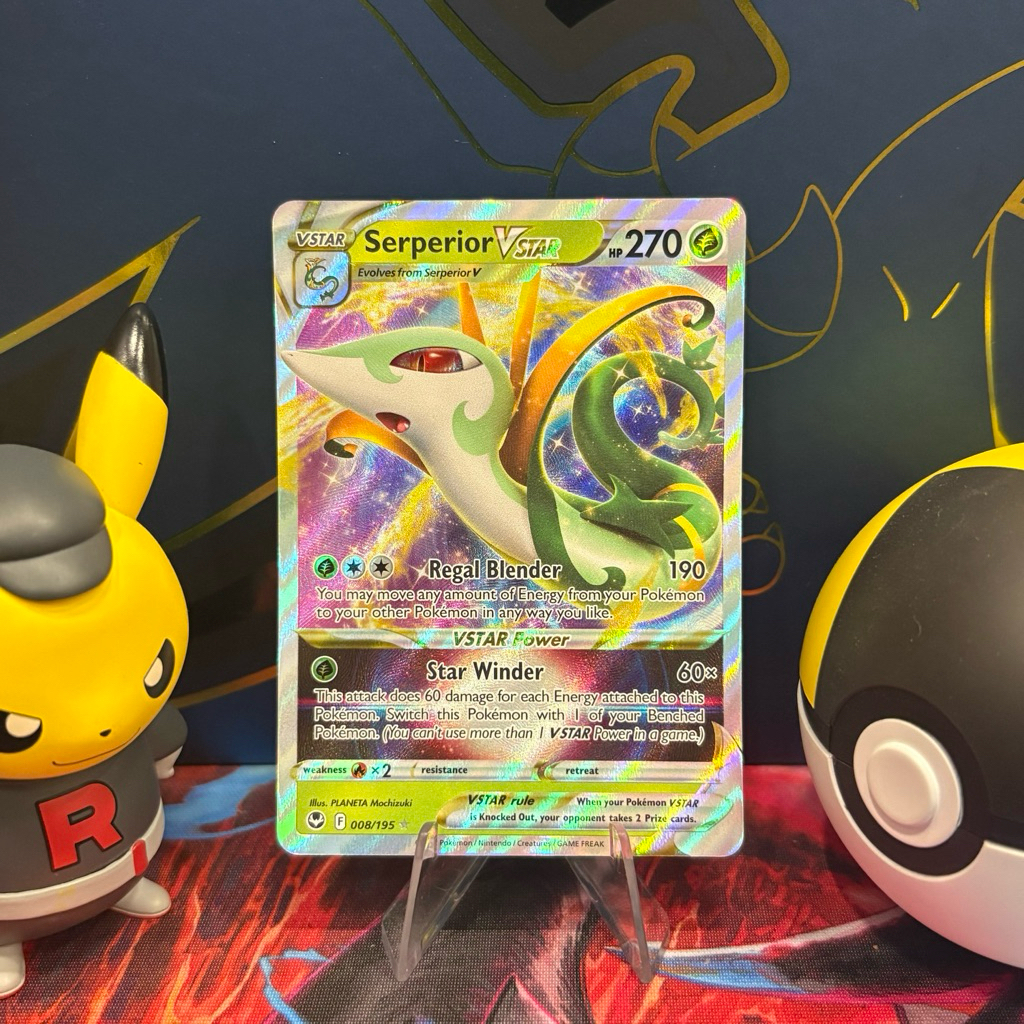 Serperior VSTAR 008/195 ENG - UR Holo - Silver Tempest - Pokemon TCG