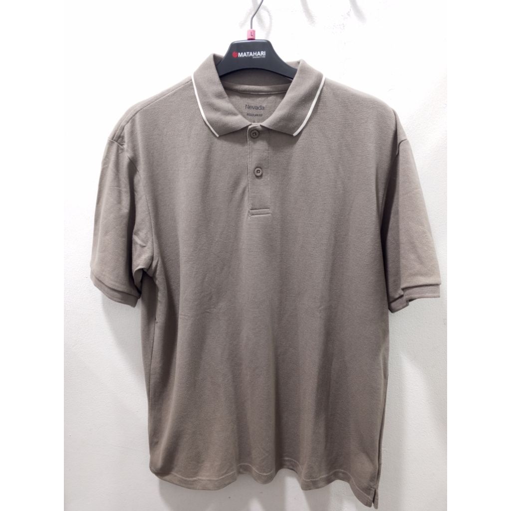 kaos kerah lengan pendek pria Nevada original size S-XL
