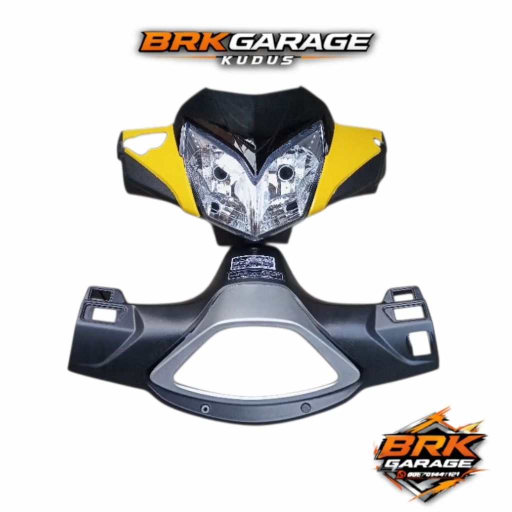 Batok Totok Depan Belakang Honda Supra X 125 New Batman Plus Reflektor Warna Kuning High Quality