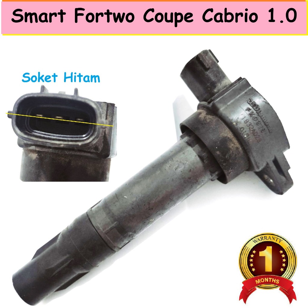 Coil Smart 451 Fortwo Coupe Cabrio 1.0 FK0319 Diamond MN195805 Ignition Koil hitam Amanah
