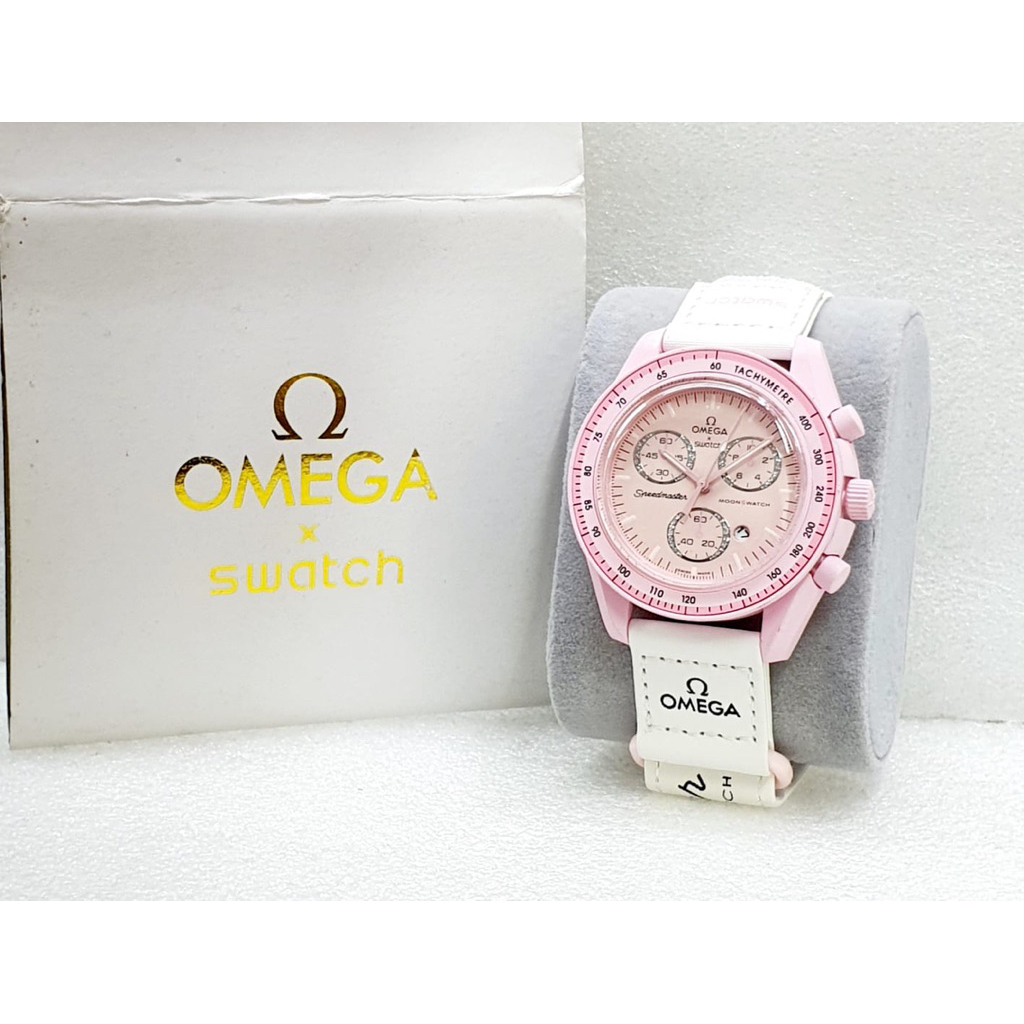 [COD] Jam Tangan Wanita Omega x Swatch Fashion Tahan Air