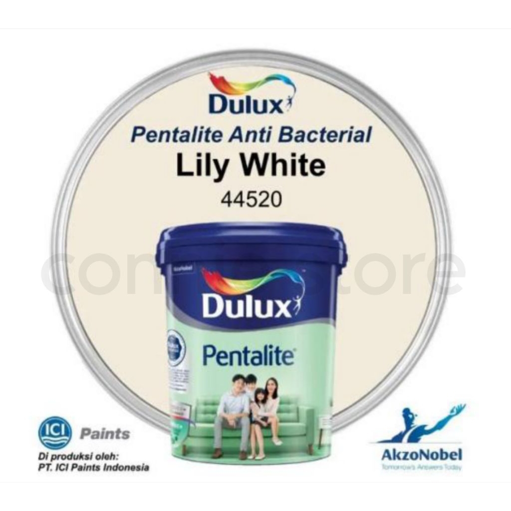 Dulux Pentalite 2.5 liter 44520 LILY WHITE 3kg cat tembok interior exterior rumah minimalis anti bak
