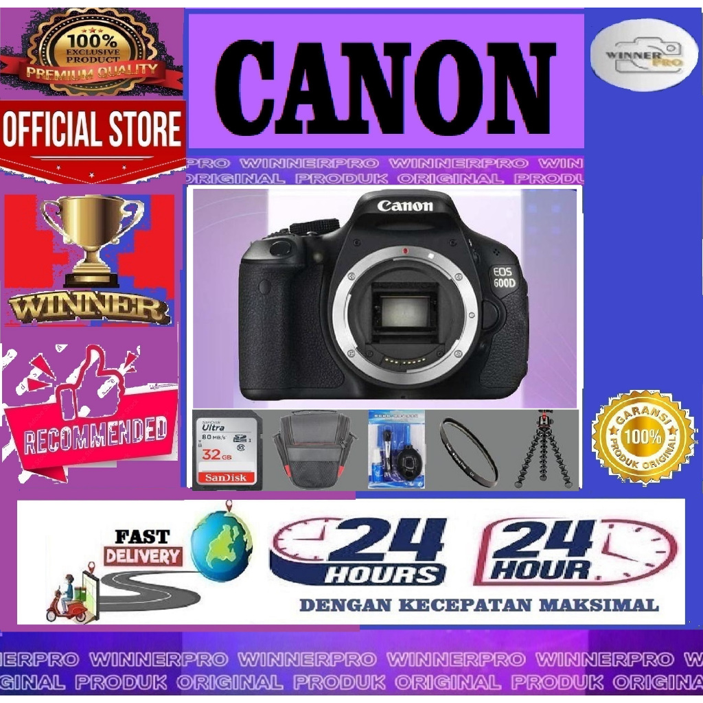 KAMERA CANON EOS 600D BODY ONLY