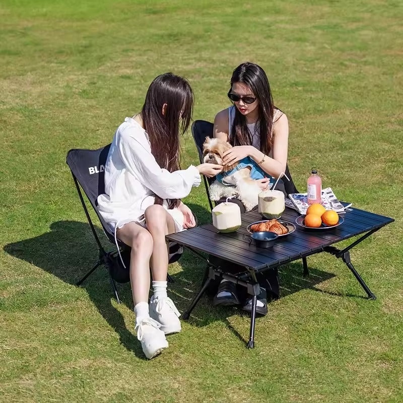 Kursi lipat santai Blackdog CBD2550JJ021 Lightweight Folding Recliner Chair Black