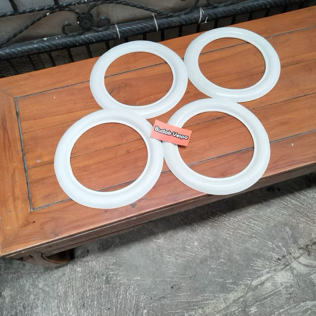 list ban Vespa putih whitewall ring 10 ring 8 tebal grade A