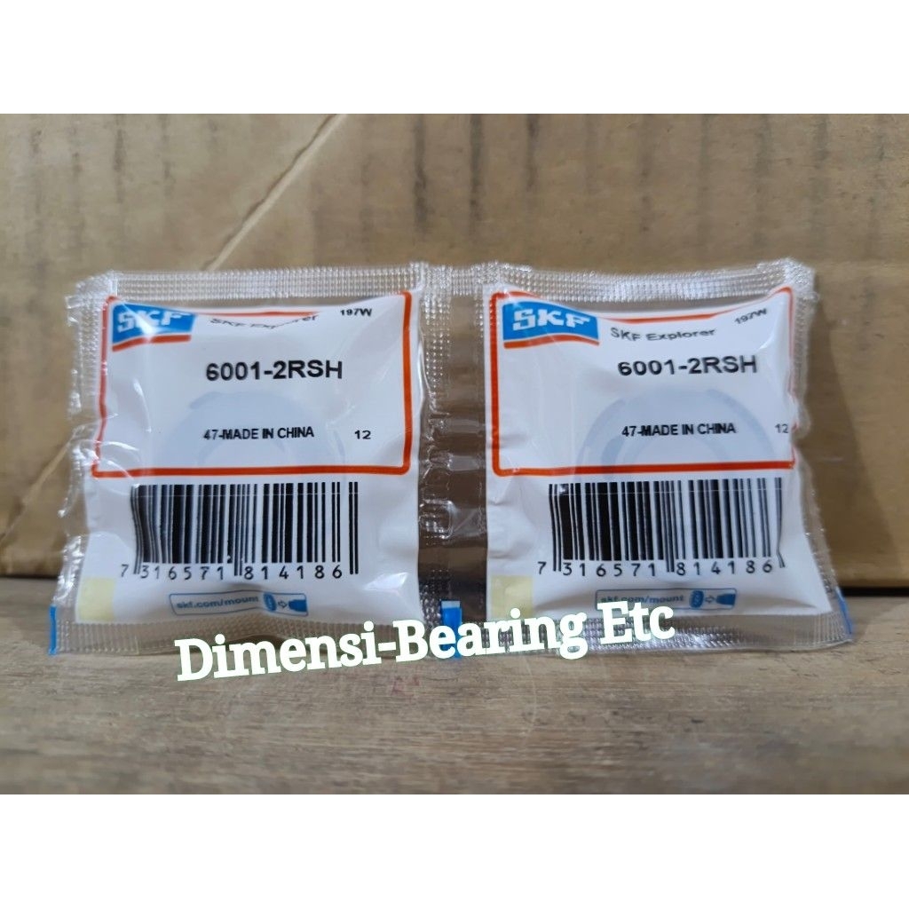 6001 2RS SKF / 6001 2RSH SKF BALL BEARING