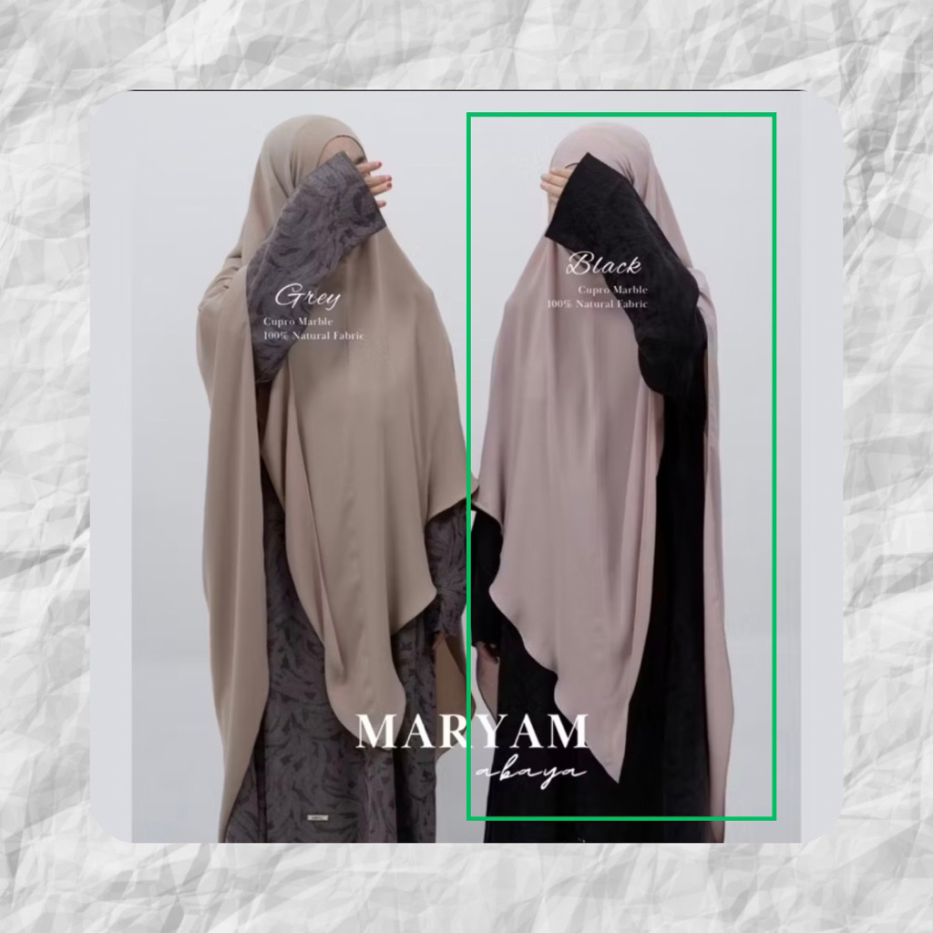 [NWT] Maryam Cupro Marble Abaya | Himosly | Black SM