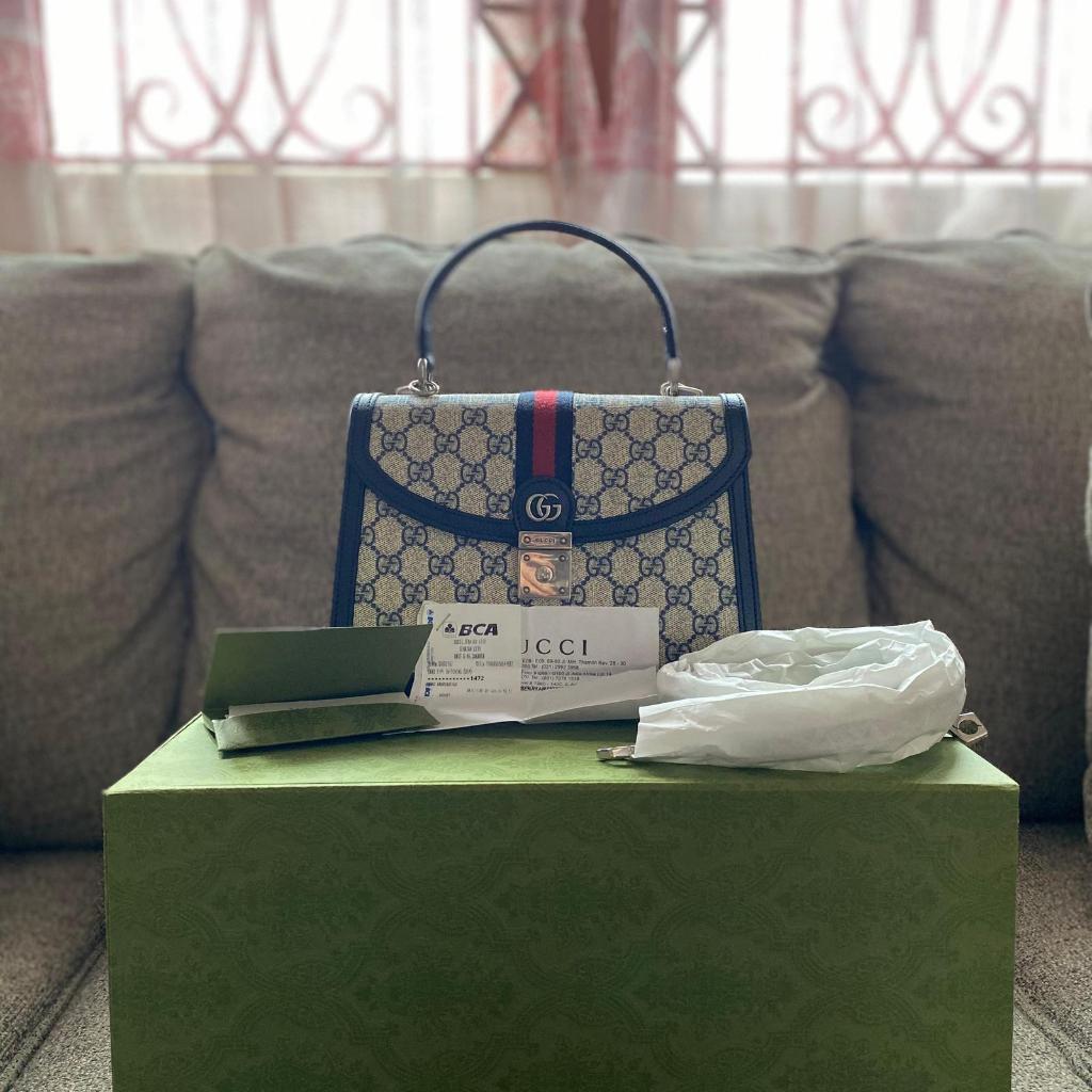 Gucci OPHIDIA SMALL TOP HANDLE BAG