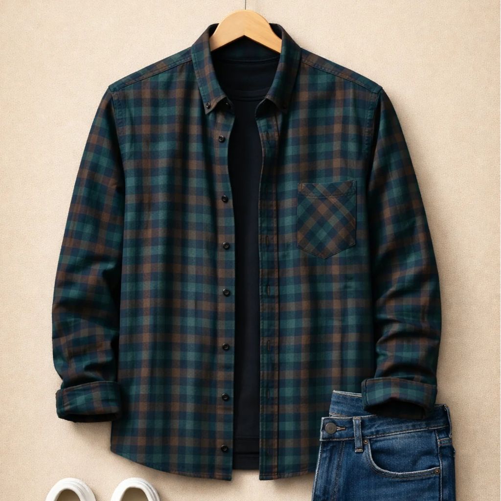 F2D Kemeja Flanel Maroon Greey Premium Best Seller / flanel/hem pria/ flanel pria/ kemeja flanel/ ei