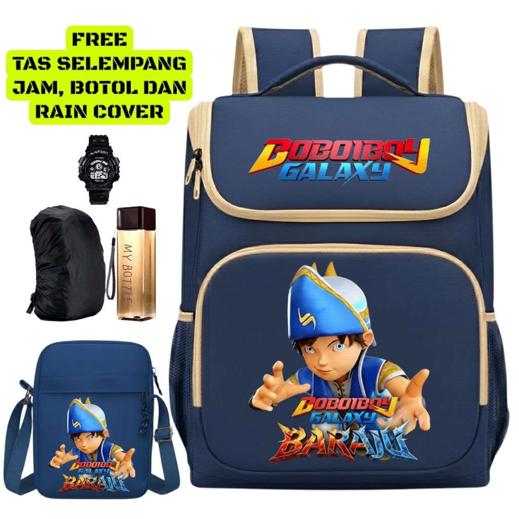 Tas Sekolah Anak Karakter Boboiboy Galaxy Baraju - Tas Anak Laki Laki SD Boboiboy