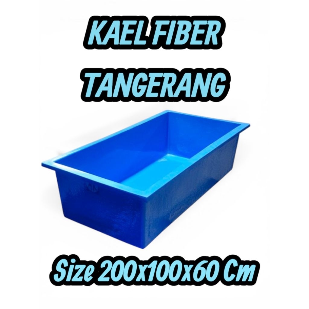 Bak fiber / kolam fiber / kolam portable TEBAL Uk 200x100x60 Cm