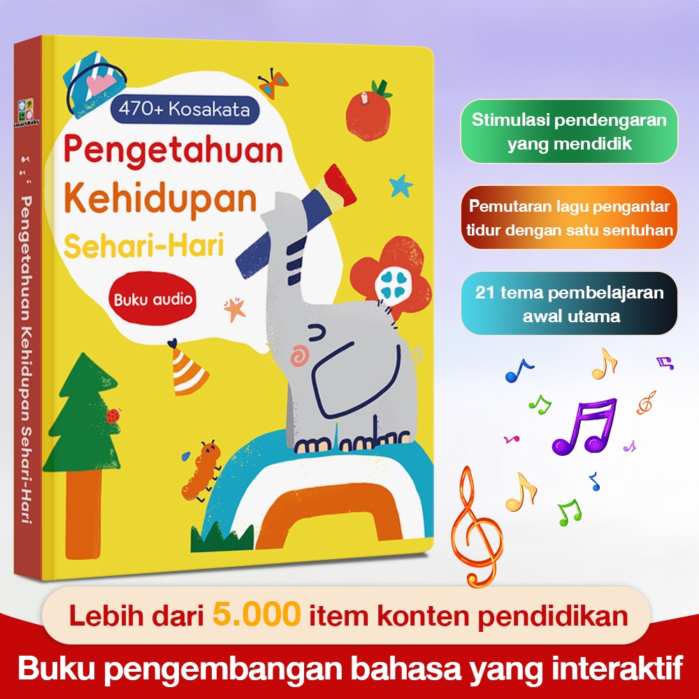 Buku Musik Anak Interaktif + Belajar Huruf ABC, Mainan Edukasi Bayi & Balita, Bahan Lembut & Anti Pe