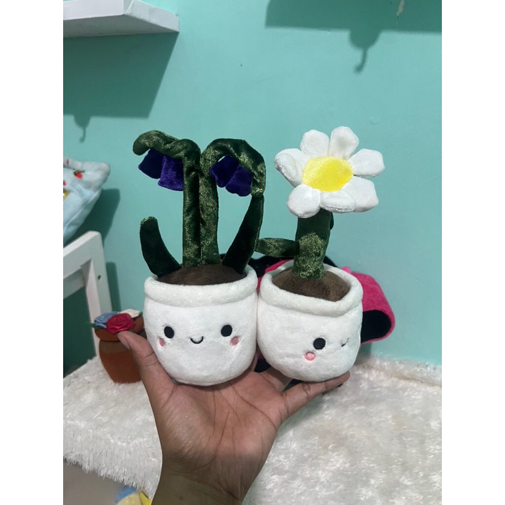 Boneka bunga pot flowers bobballs bunga boneka dalam pot bunga anggrek bunga putih