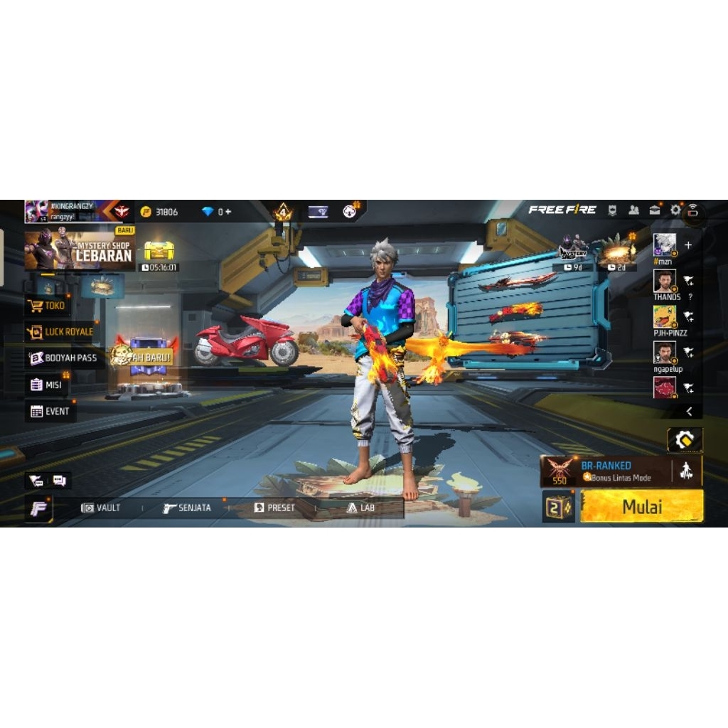 Fitur Lengkap, Akun Sultan Free Fire Terbaru