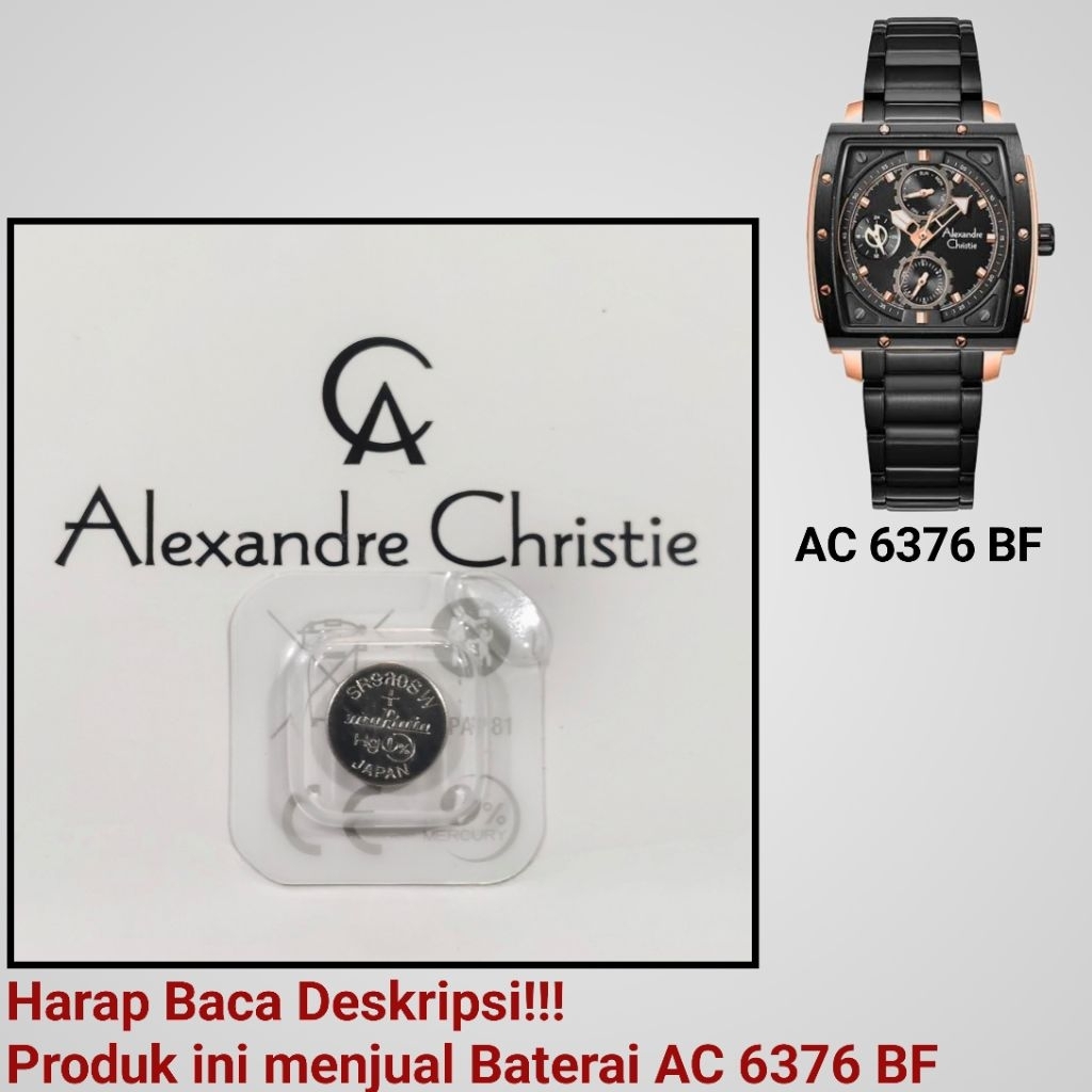 Baterai Jam Tangan Alexandre Christie AC 6376 BF