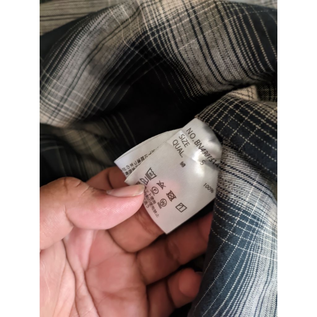 kemeja flannel veterano back number