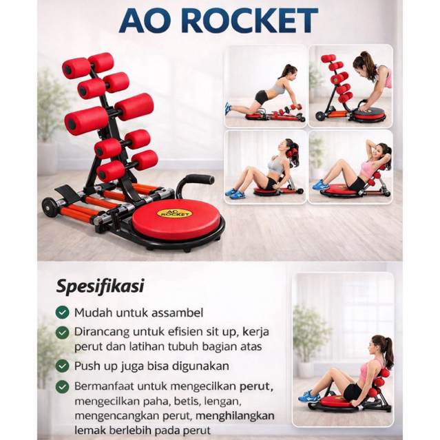 AIBO FITNESS & HEALTH BANJARMASIN - AO ROCKET / Alat Fitness / Six Pack