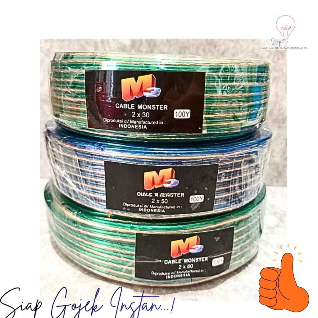 KABEL MONSTER/KABEL TRANSPARAN/KABEL BENING/ KABEL SERABUT/KABEL AUDIO