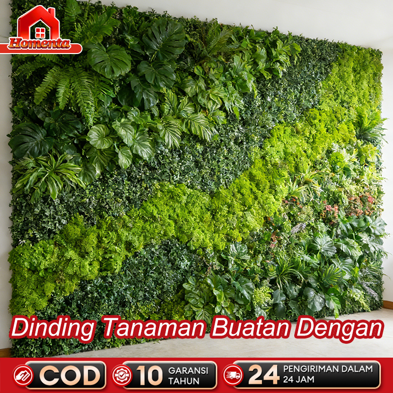 Rumput Sintetis /Daun Rambat Plastik /Daun Rambat/vertical garden Hiasan Rumput Tembok Sintetis Solu