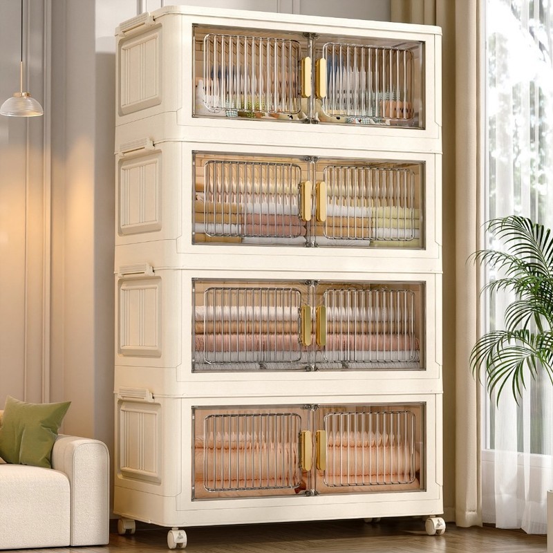 6L Lemari plastik susun storage box lemari pakaian plastik kotak penyimpanan baju box penyimpanan se