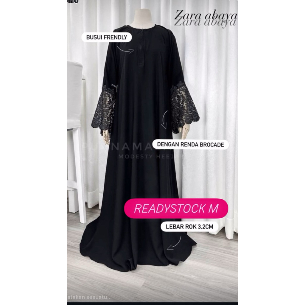 ZARA ABAYA PURNAMASARIDEVI| ABAYA HITAM|PURNAMASARIDEVI