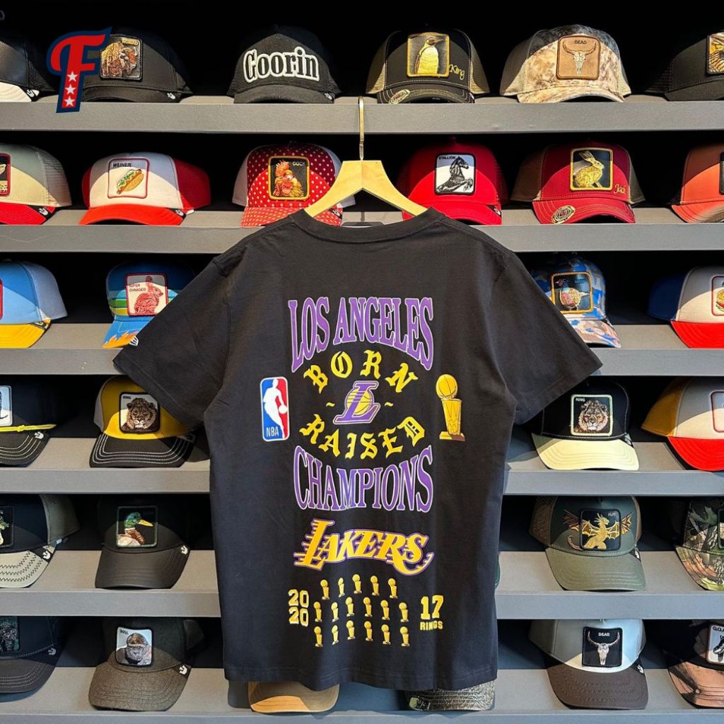 Kaos New Era NBA LA Lakers Born x Raised Black Tee Original