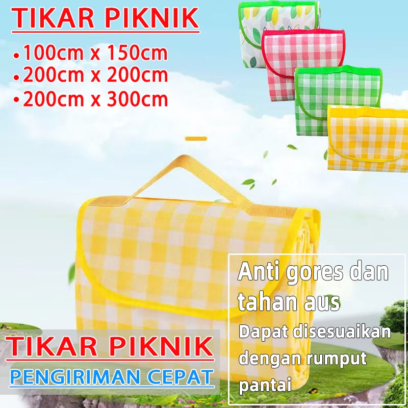 [Kualitasting]  tikar kain piknik estetik tikar piknik waterproof estetik perlengkapan piknik tikar 