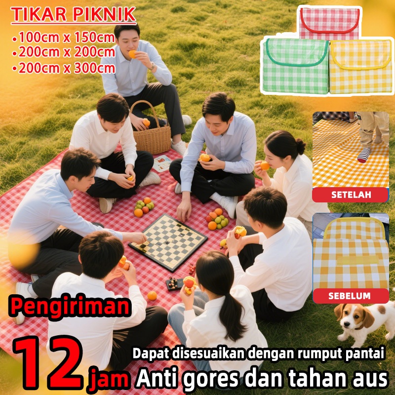 [Barang spot]  tiker lipat piknik tikar lipat piknik waterproof tikar lipat piknik aesthetic tiker l