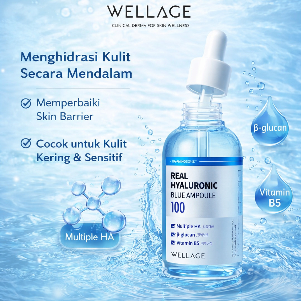 WELLAGE Real Hyaluronic Blue Ampoule 100ml