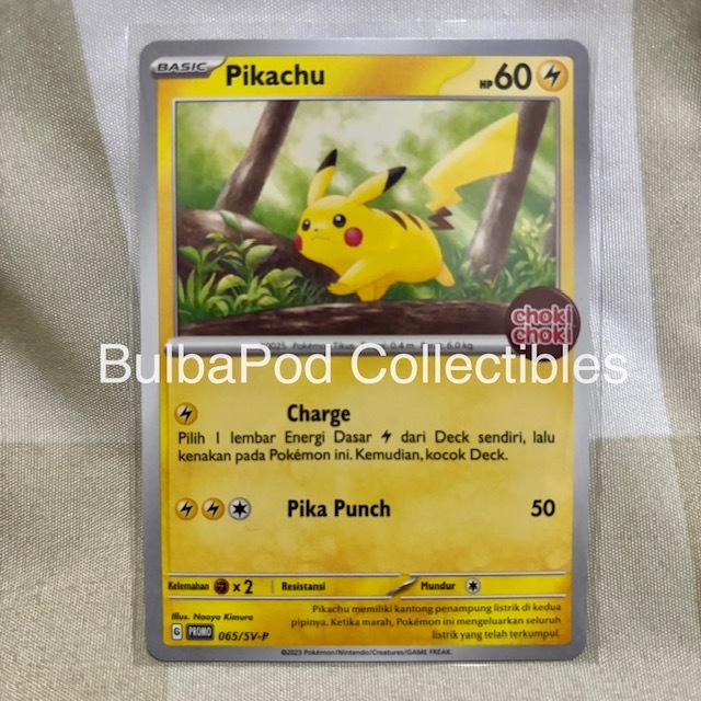 Pokemon TCG Indonesian Pikachu PROMO 065/SV-P Choki Choki