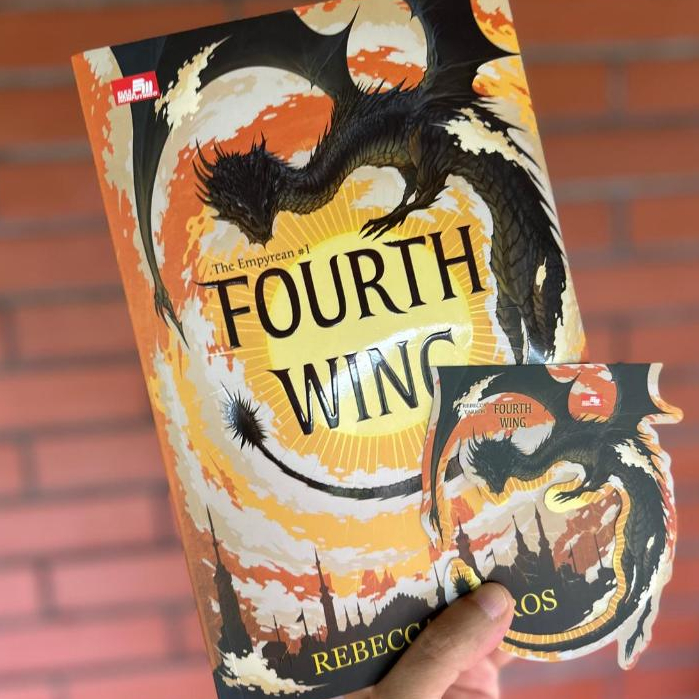 Rebecca Yarros Fourth Wing The Empyrean #1 Buku Novel Fantasy Terjemahan Bahasa Indonesia Preloved