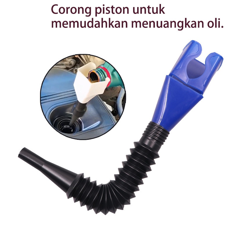 Corong Filter Oli Mesin Bensin Corong Fleksibel Anti Tumpah  Corong Teleskopik, Corong Saluran Oli