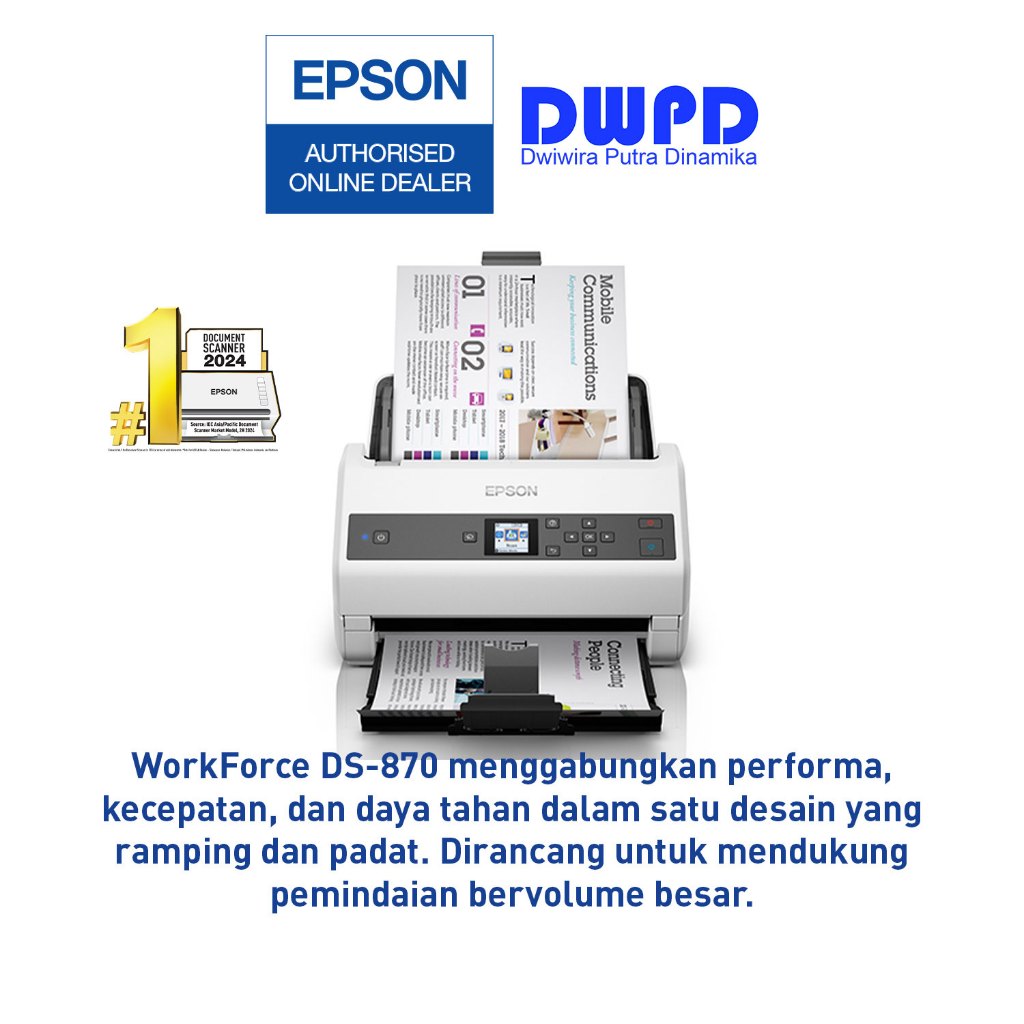 EPSON SCANNER DS-870  DUPLEX GARANSI RESMI