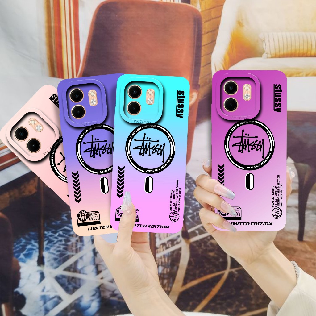 Softcase Untuk Infinix Smart 9 / 9 HD / 9 Pro / 10 / 10 Plus  -  Fashion Printing { MG STUSSY W4RNA 