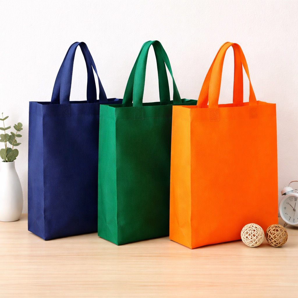 Tas Spunbond Sablon Motif Random Lipat UK 38x45x11