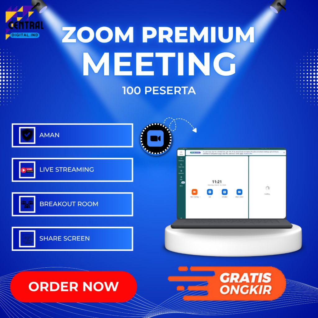 CDI_Zoom Premium Meeting - 100 , 300 , Peserta Masa Pemakaian 1 Hari