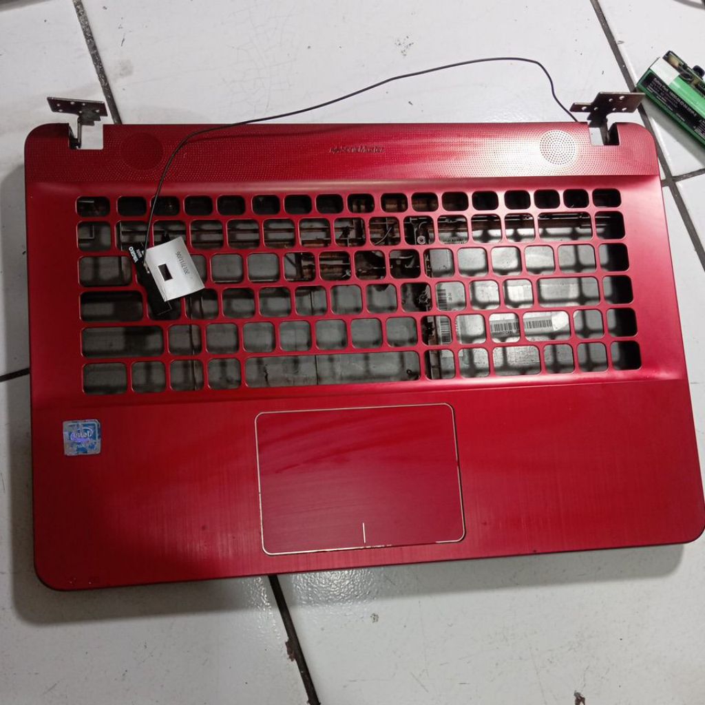 Casing Bawah Asus X441N Original / Bottom Case Asus X441N Merah Tanpa Frame Atas