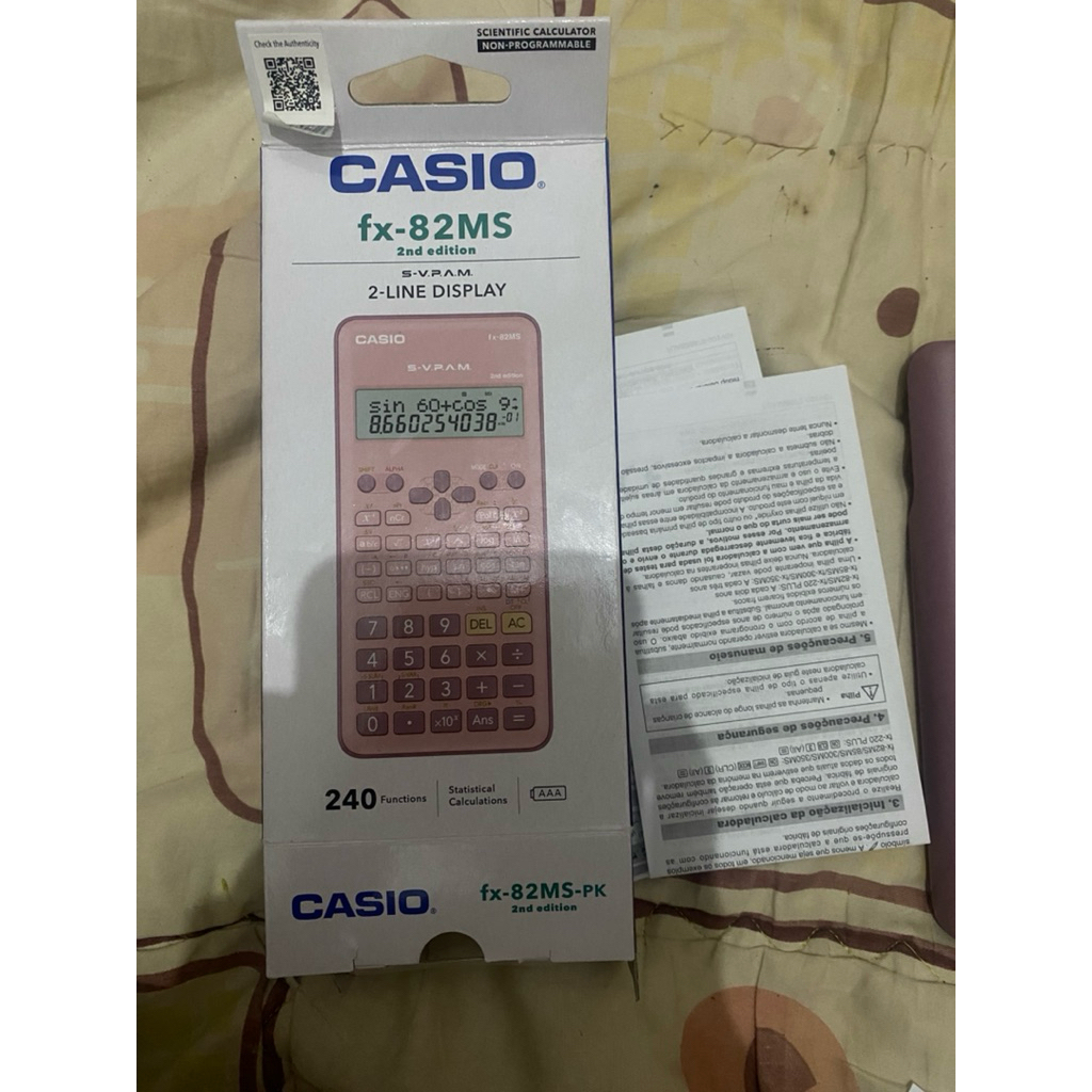 Preloved calculator casio pink