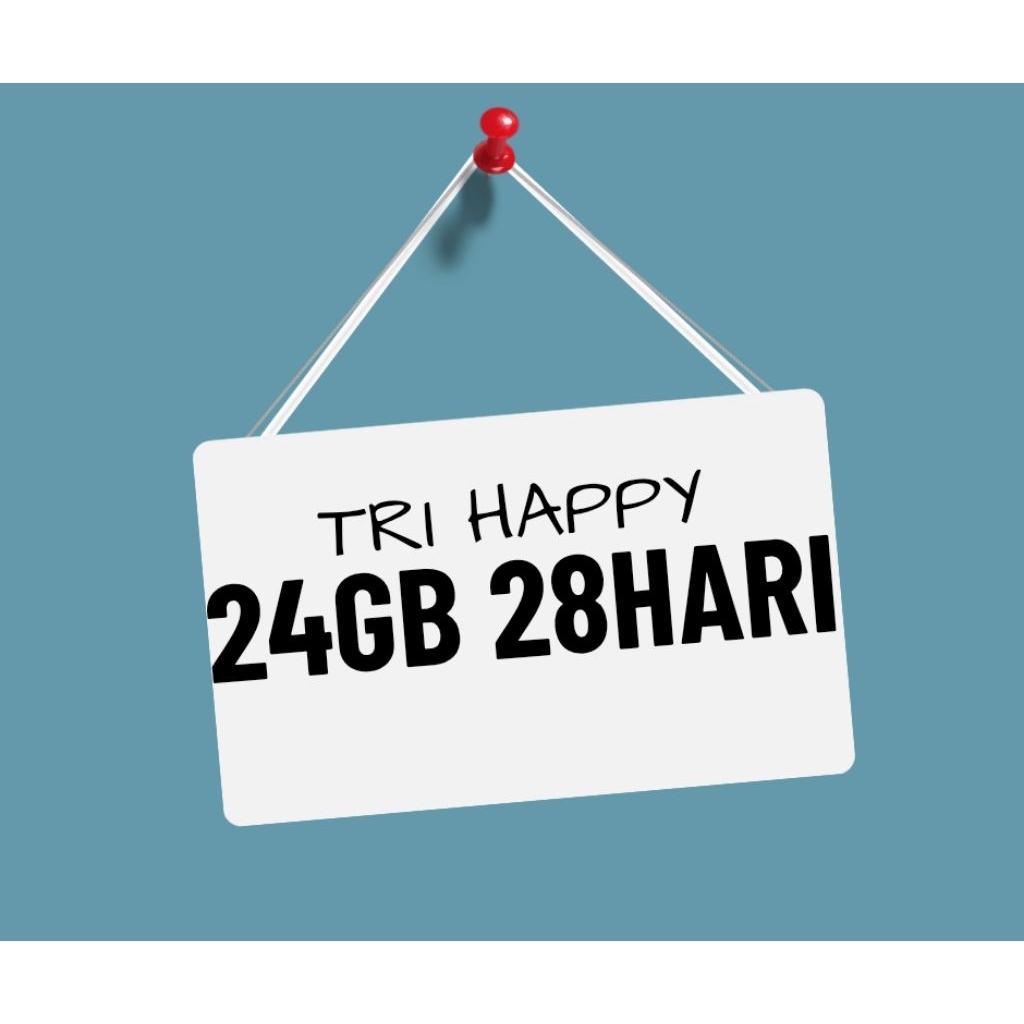 voucher paket data tri happy 24gb / kuota internet tri