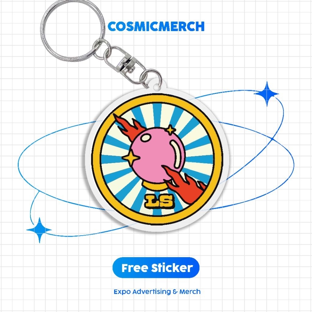 Cosmic | Keychain Akrilik Lomba Sihir | Gantungan Kunci Lomba Sihir UV Print