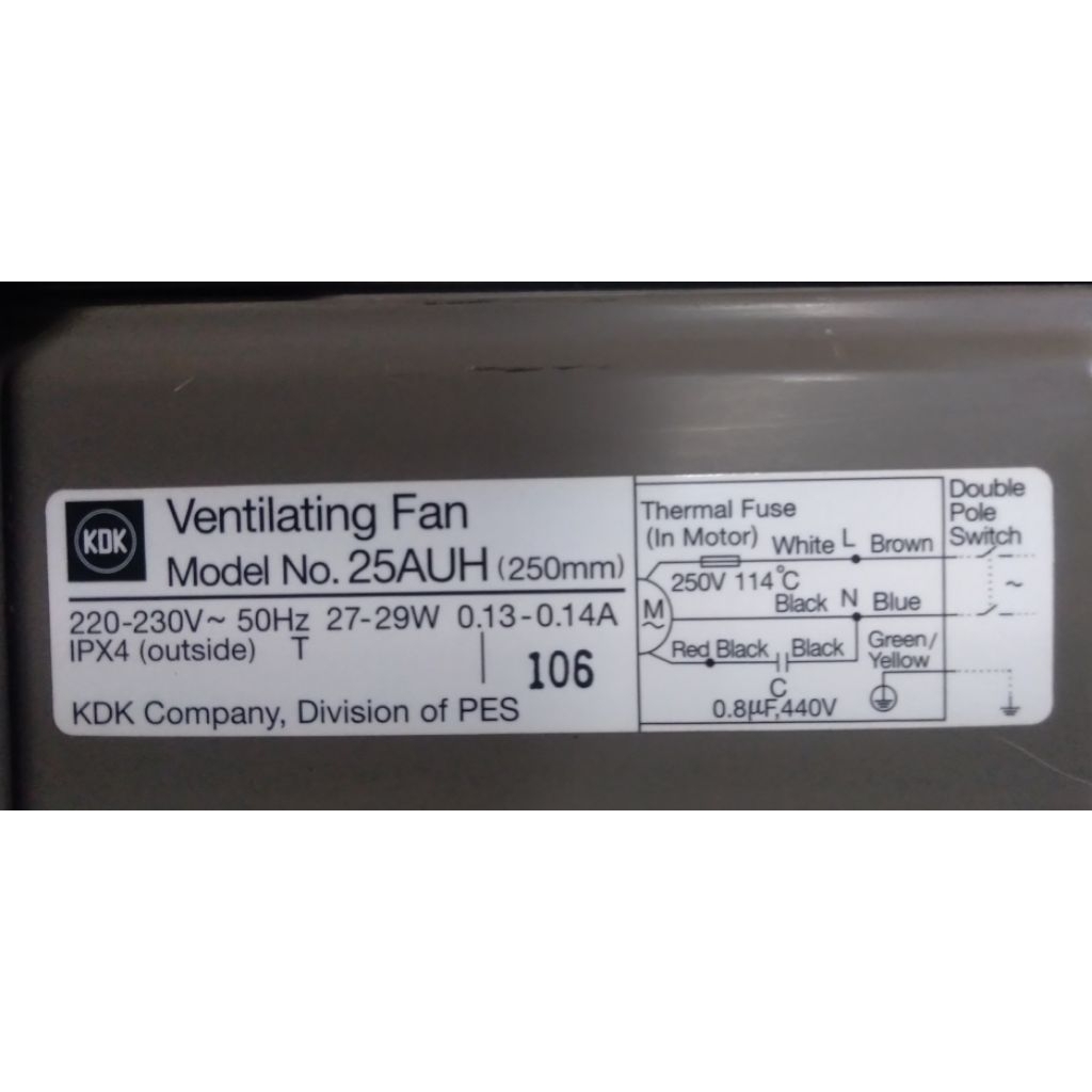 exhaust fan kdk 10 inch