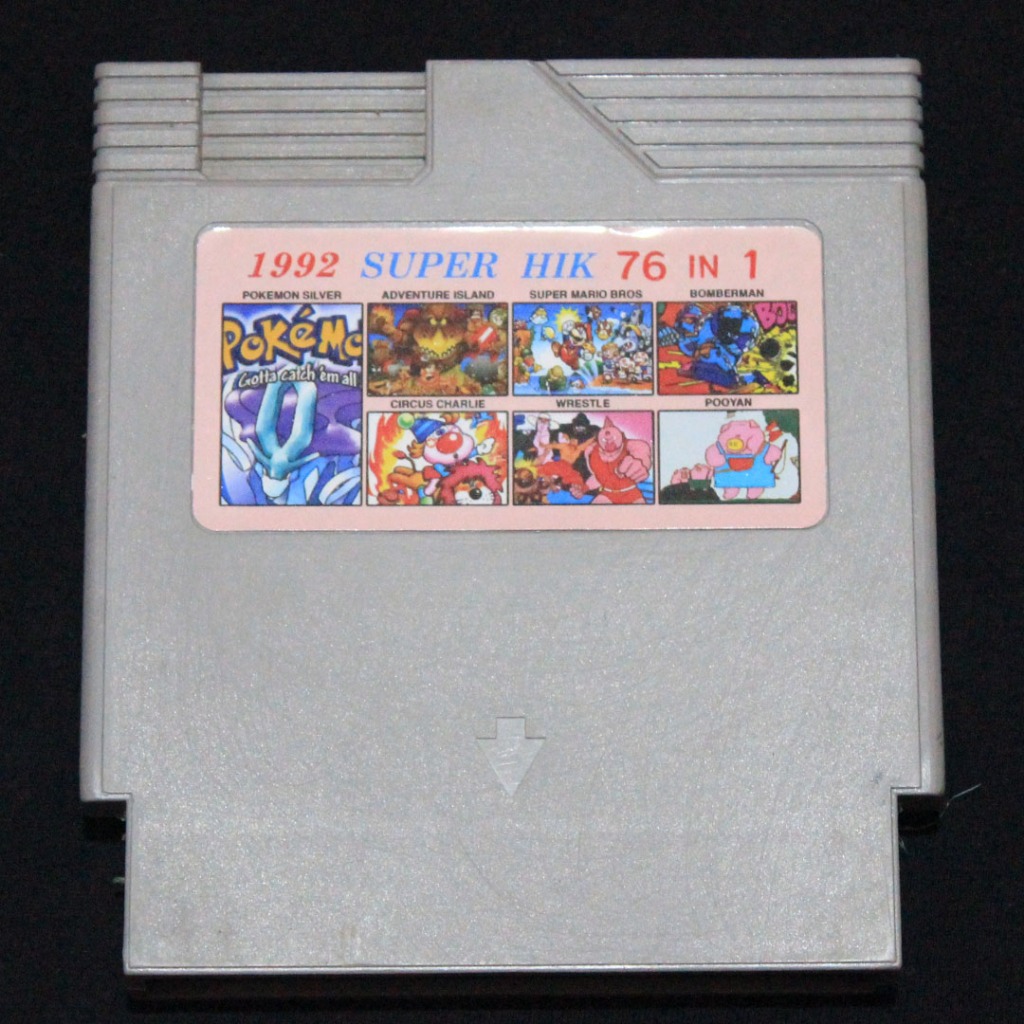 Kaset Nintendo Vcom 76 in 1 Adventure Island Multi Game 8 Bit 72 Pin Tested Normal Jadul