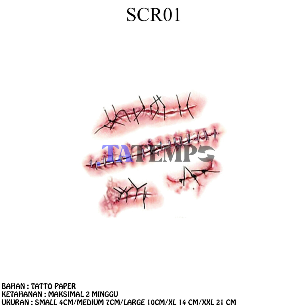 TATEMPO tato temporer - GAMBAR LUKA/SCAR/GORESAN BISA CUSTOM JUGA