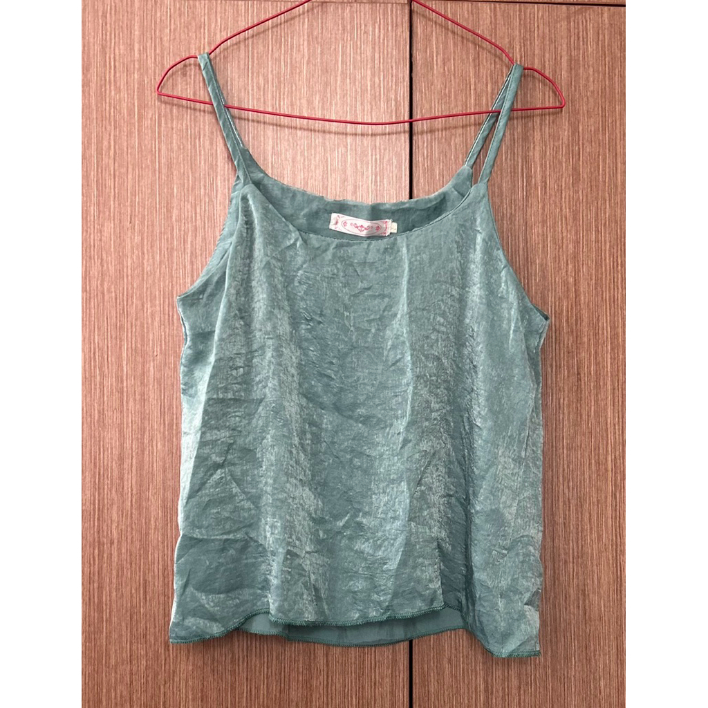 satin silk glossy tosca tanktop