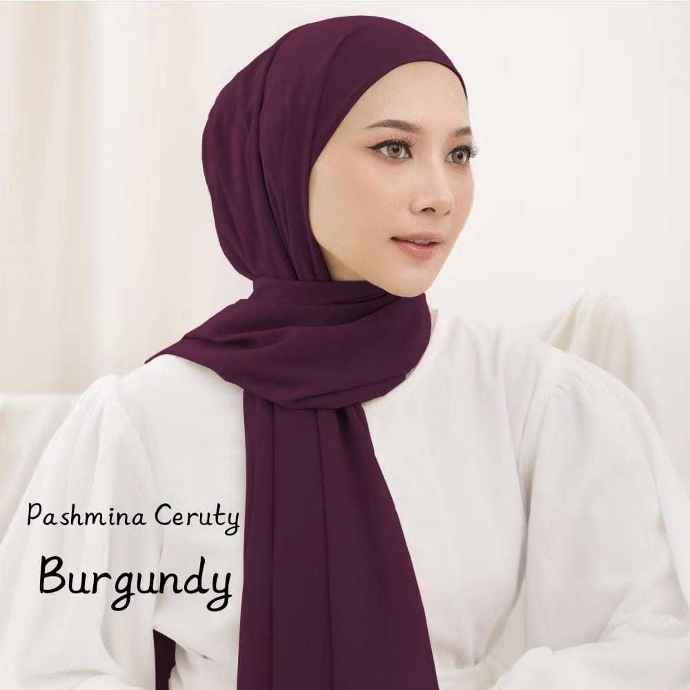 PASHMINA CERUTY BABYDOLL PREMIUM / PASHMINA PREMIUM / HIJAB PASHMINA / HIJAB INSTAN TERLARIS