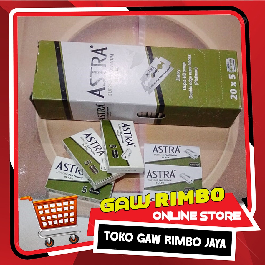 Silet Astra Platinum Isi 5 Pcs Silet Tajam Awet Bahan Stainles Tahan Lama Berkualitas Asli