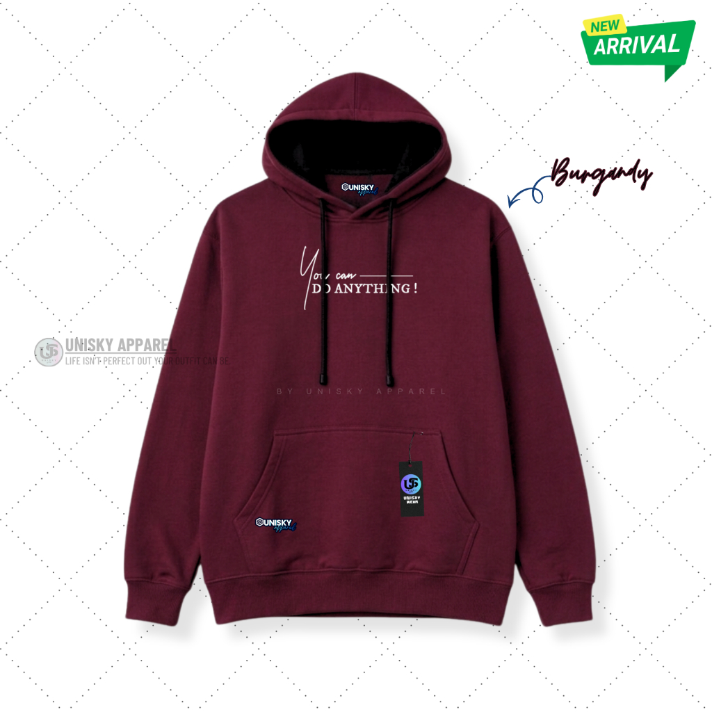 UNISKY-Sweater Hoodie Perempuan Dewasa Size M L XL XXL/Jacket Cewek Cowok Bahan Fleece/Switer Hudi P