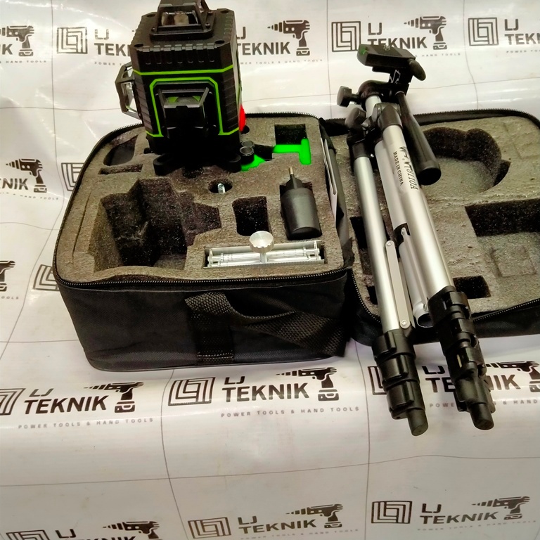 TAFFWARE WATERPASS LASER SELF LEVELING 4D 16 LINE + TRIPOD LD-515